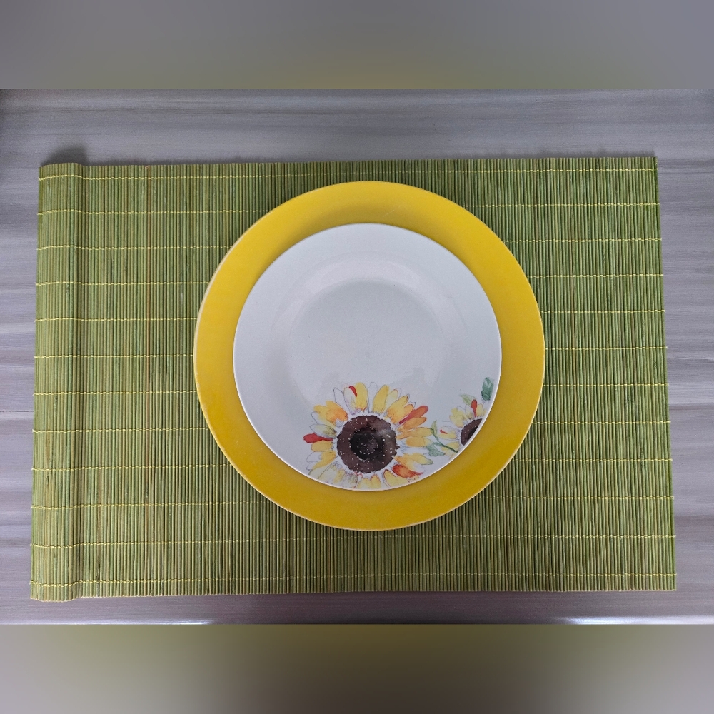PIER 1 - 4 Bamboo Placemats with Bonus Cloth Maths